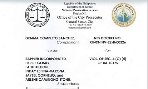 gensan viral scandal|7 cyber libel raps vs Rappler dismissed by GenSan  .